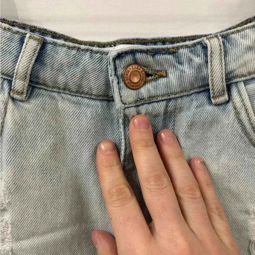 Zara Basic High Rise Light Denim Jeans Sz 4 - Picture 9 of 14